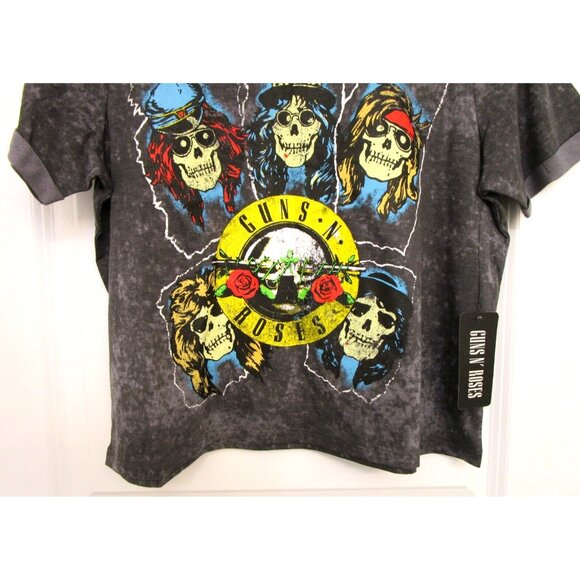 Guns N Roses T-shirt Graphics - Short Sleeve Gray - Women/Junior Size Small NWT - Picture 4 of 15